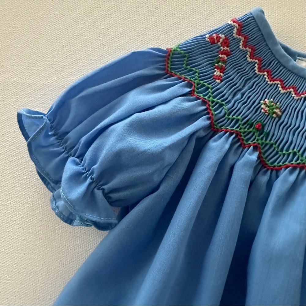 Rosalina Baby Girl 3 Months Holiday Christmas Smocked Dress - Picture 5 of 7